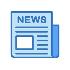 Flat design illustration of a newspaper icon concept