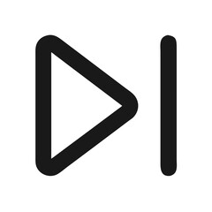 Black forward skip media player icon isolated element