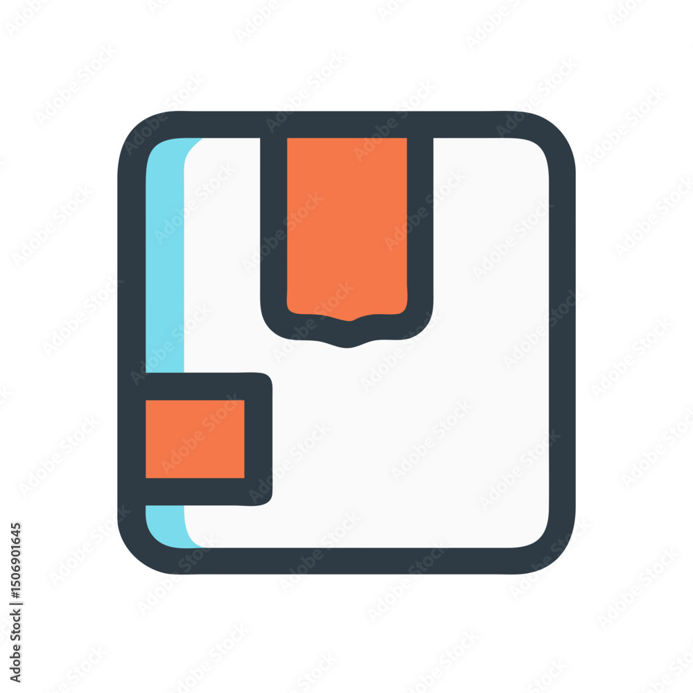 Poster floppy disk icon design for classic data storage