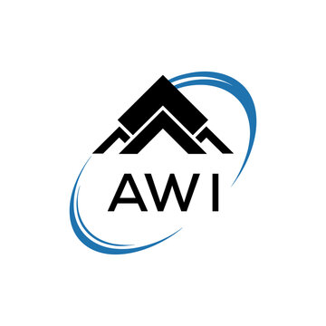 Initial AWI Letter Linked Logo for business and company identity. Modern AWI Letter Logo Vector Template with modern trendy golden logo.
