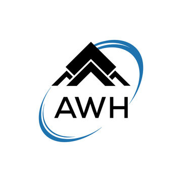 Initial AWH Letter Linked Logo for business and company identity. Modern AWH Letter Logo Vector Template with modern trendy golden logo.
