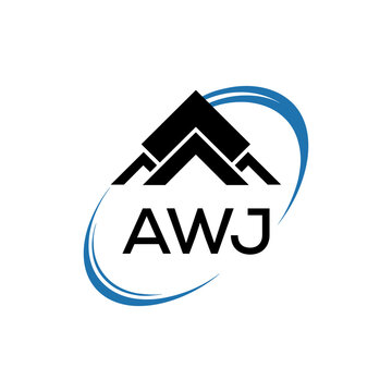 Initial AWJ Letter Linked Logo for business and company identity. Modern AWJ Letter Logo Vector Template with modern trendy golden logo.
