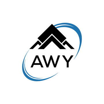 Initial AWY Letter Linked Logo for business and company identity. Modern AWY Letter Logo Vector Template with modern trendy golden logo.
