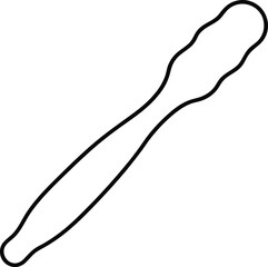 Mozzarella Cheese Stick Fried Dairy Snack Sketch Line Art Vector Illustration