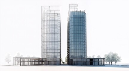 Architectural Transition of Urban High-Rise with Structural Detail