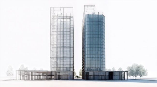 Architectural Transition of Urban High-Rise with Structural Detail