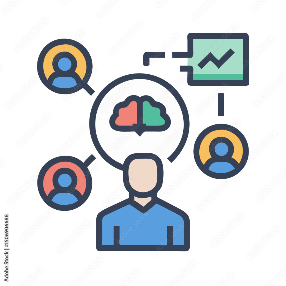 Poster data analysis and human resources infographic flat vector image