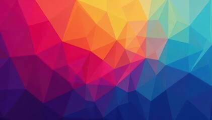 Obraz premium Abstract geometric shapes, vibrant color gradient , abstract, print