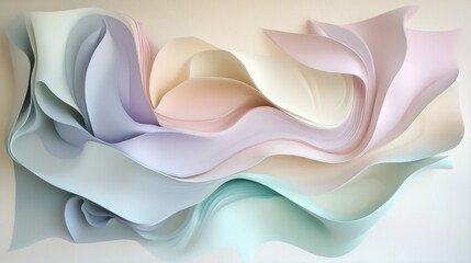 Abstract Pastel Green, Pink and Lavender Epoxy Resin Fluid Art Background for Minimalistic Presentation