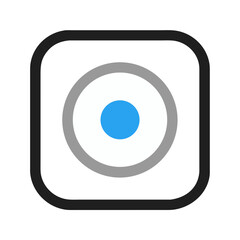 Abstract flat design icon with rounded square and circle