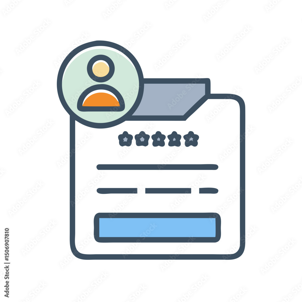 Poster user login screen with strong password flat design