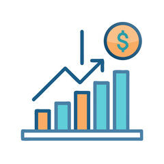 Rising Chart with Dollar Symbol Represents Financial Success