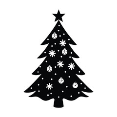 Christmas Tree with Hanging Animal Shaped Decorations