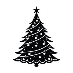 Christmas Tree with Musical Note Decorations and Holiday Spirit