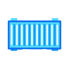 Blue container illustration against White Background for logistics use
