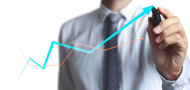 Business growth strategy presentation office environment digital content professional viewpoint success concept