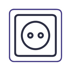Simple vector outlet symbol in dark and minimalist style