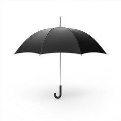 black umbrella isolated on white background