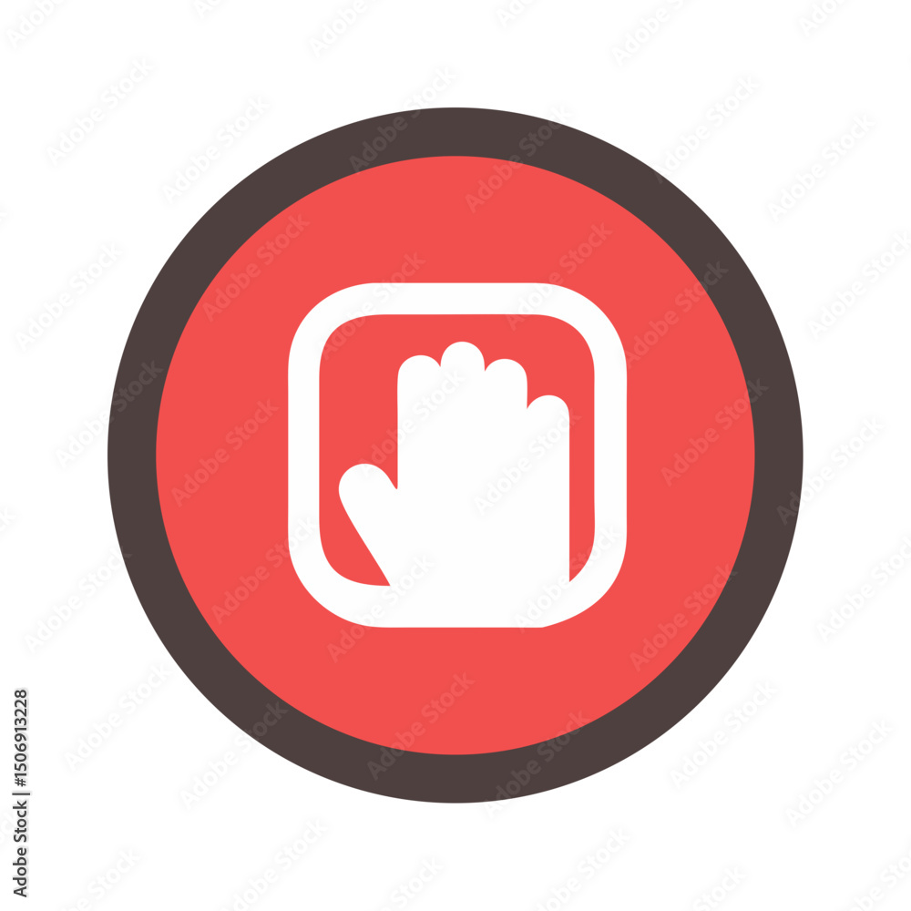 Poster vector image showcasing hand gesture in a modern design