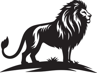 Fototapeta premium Lion Silhouette