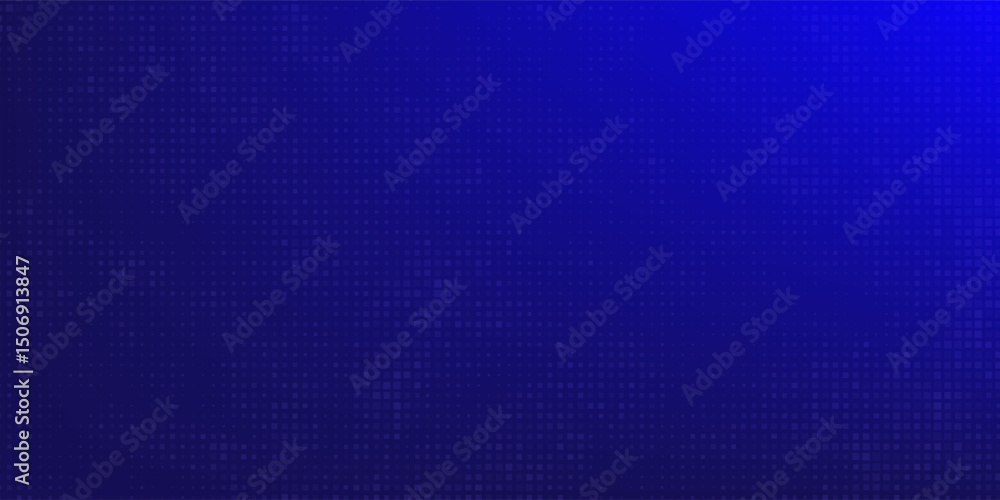 Fototapete digital technology animated grid background. digital small square and dots flashing data technology 