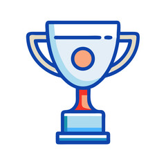 Modern trophy cup icon design with clean line art