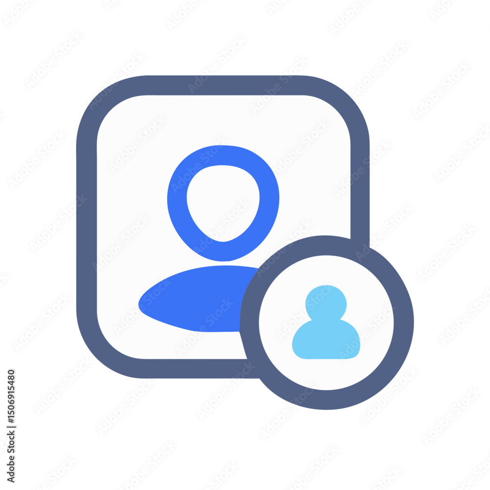 Poster adding new user account interface icon graphic design