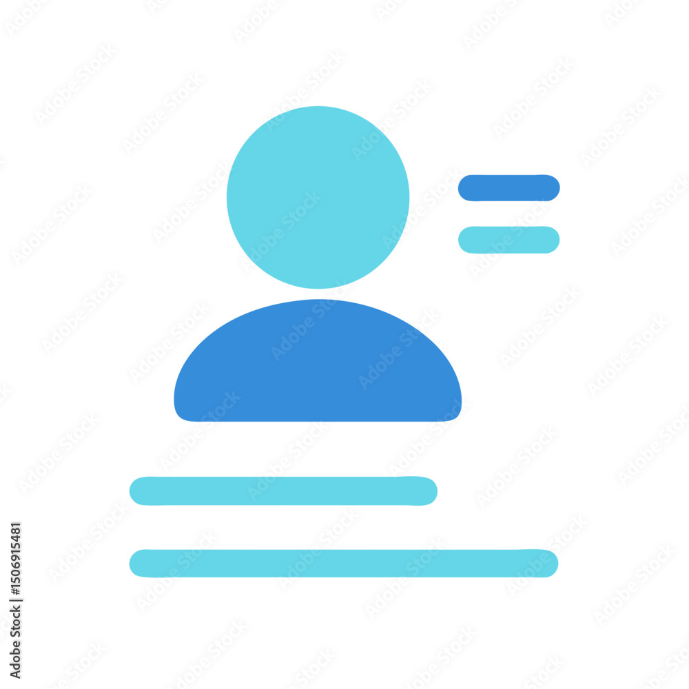 Poster abstract person icon with information data in flat design