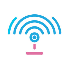 Simple stylish Wi-Fi signal icon illustration on White Background
