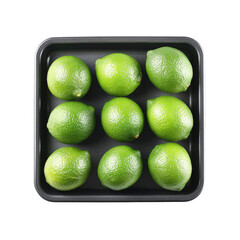 Nine Limes in a Baking Tray, Overhead View