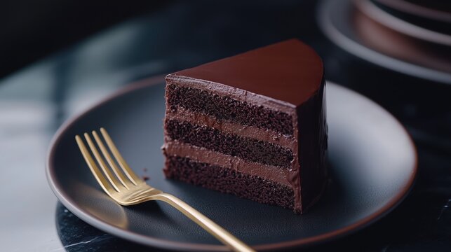 Background chocolate cake indulgence for menu design