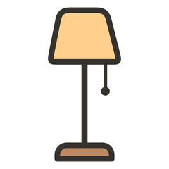 Fototapeta premium Lamp icon – floor lamp vector for home lighting or decor