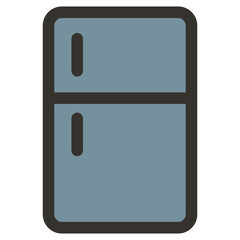 Fridge icon – pastel refrigerator kitchen appliance vector