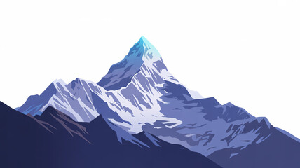 Majestic snowy mountain peak landscape illustration © Unlimited Resources