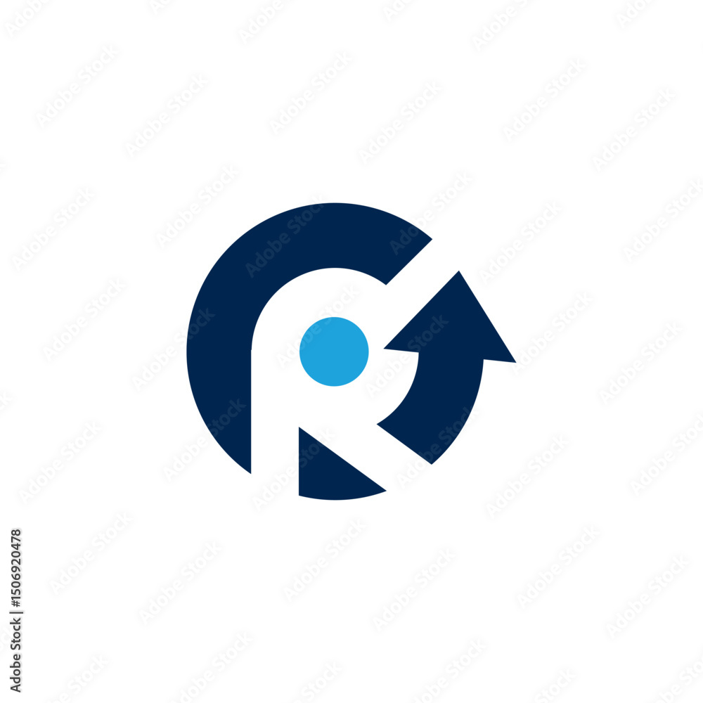 Poster dark blue letter 
