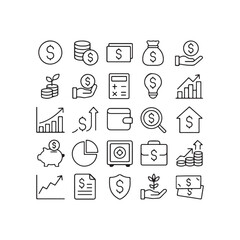 clean, finance-themed icons