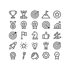 simple flat line icons