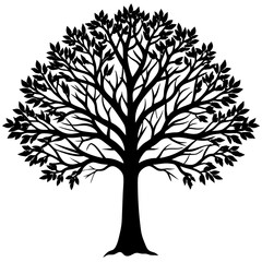 Obraz premium vector tree silhouette
