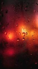 Water Droplets on Glass: A Moody, Warm-Toned Abstract