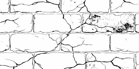  abstract featuring  cracked brick wall pattern,  cracked surface with intricate line work and textures  abstract background