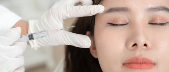 Cosmetic surgery, skin whitening injection, filler injection, Skin reface, beautiful Asian girls...