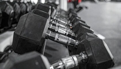 Naklejka premium Dumbbells in the gym