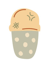 illustration of human brain with a slice of bread