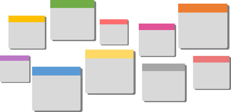 ポストイットの素材イラストセット