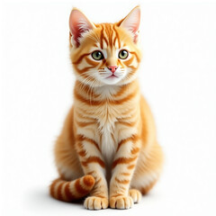 Adorable High-Quality Close-Up of a Cute Orange Tabby Kitten