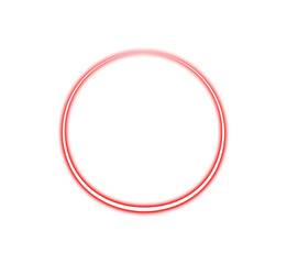 Neon circle isolated on white background