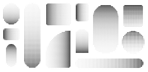Disintegration pixel effect illustration. Vector rectangle elements