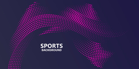 Abstract colored background with futuristic purple wave dots. modern Vector background with dynamic waves. sports poster vector background template. Eps 10 © Idea Gallery
