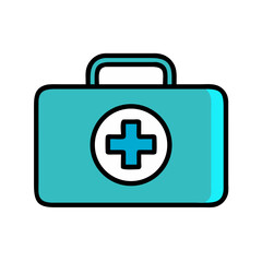Fototapeta premium First Aid Kit Vector Icon - SVG
