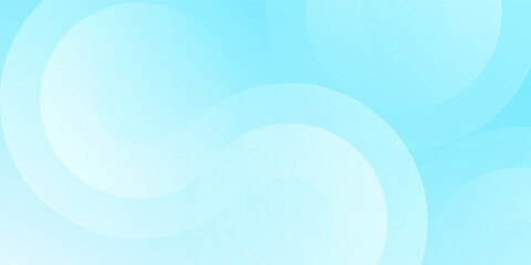 Minimalist banner background, pastel colorful, Light Blue gradations. Circle effect style geometric, abstract background. Vector Illustration